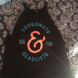 Doughnuts and Deadlifts muscle tank